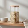 Borosilicate Glass Jar Square Canister Easy to Clean Pantry for Cafe 6060mm