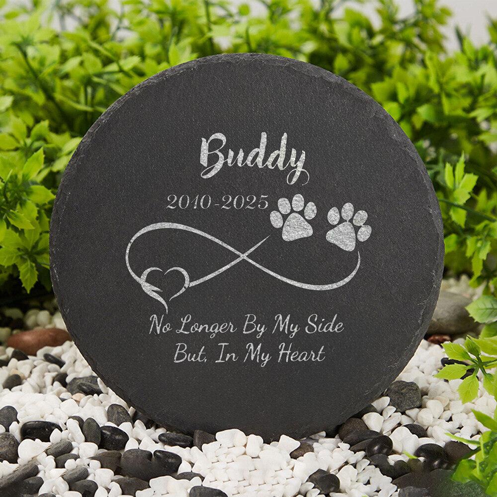 Personalized Pet Memorial Gift Custom Pet Memorial Garden Stone Slate Engraved Garden Slate with Dog Name Dog Loss Gifts