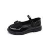 Girl's Leather Shoes Princess Dress Shoes for Kids Big Girls Casual Student Flats Spring/Autumn New Style Sweet with Bowtie