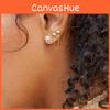 Fashionable Ball Double Earrings Elegant Alloy Jewelry For Women