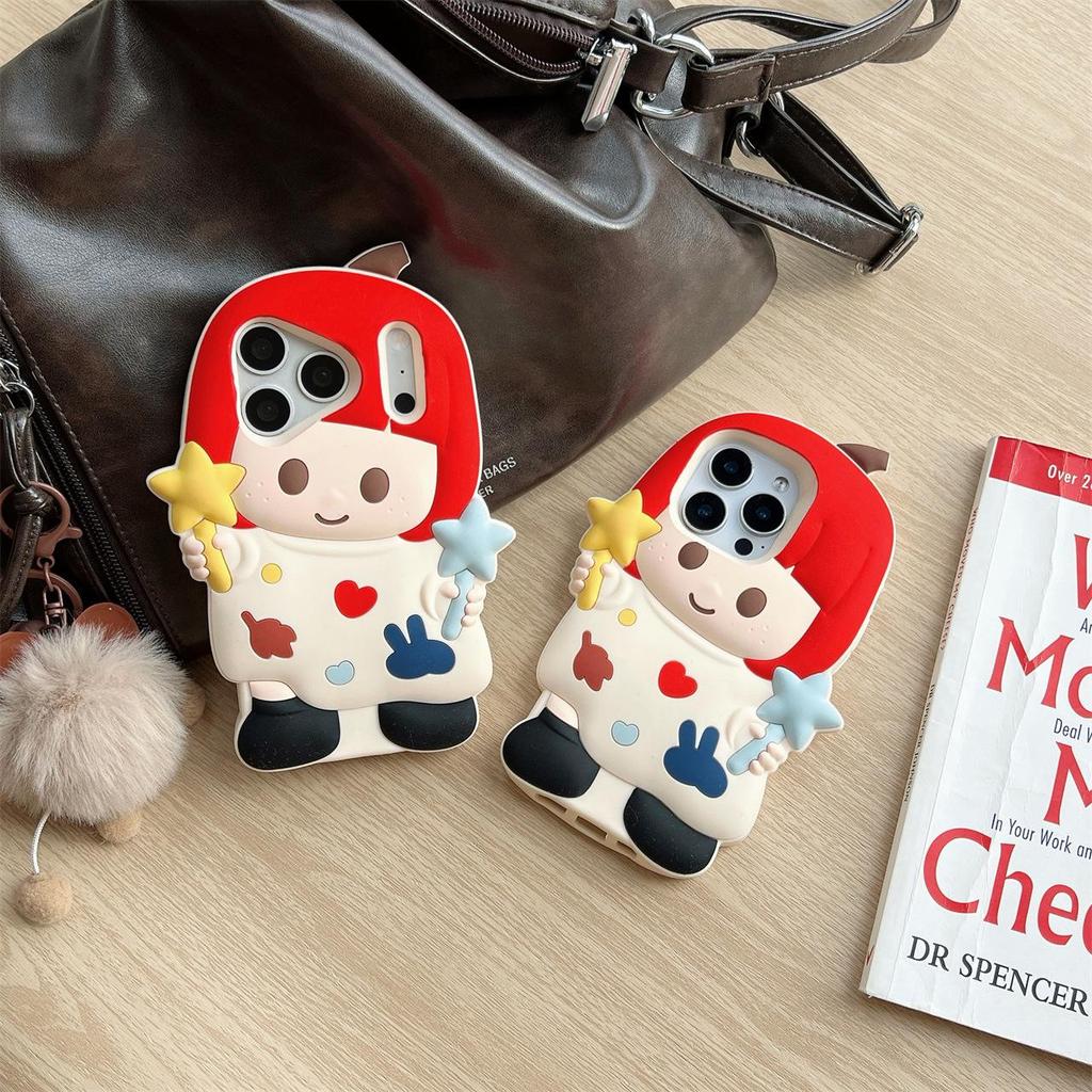 3D Star Girl Phone Case for iPhone 13/14/15 & 17 Pro Max