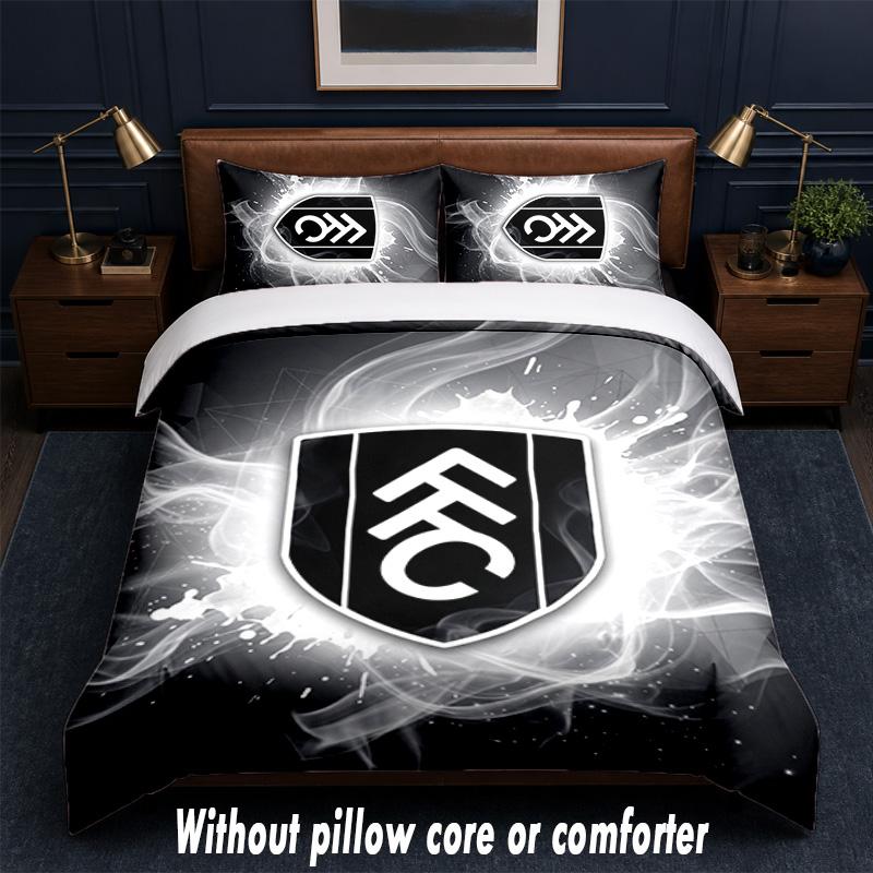 Set Biancheria da Letto Fulham Football Design 1 Copripiumino + 2 Federe Morbido Traspirante Biancheria da Letto per la Casa