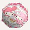 My Sweet Piano & My Melody Automatic Opening and Closing Cartoon Umbrella, Lightweight 3-Fold, With Cute Cartoon Characters, Suitable for Home, Outdoo