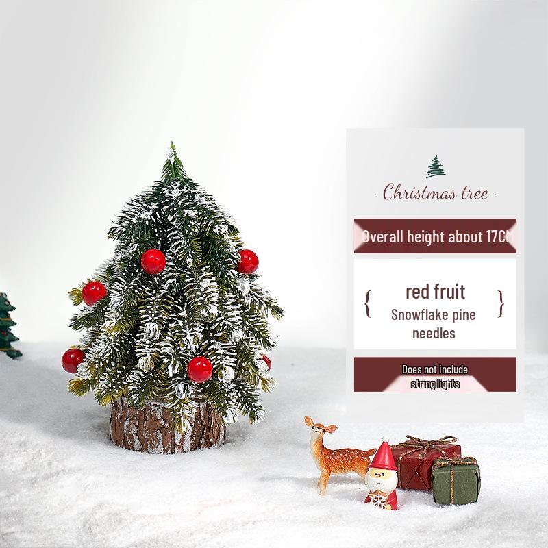 Small Crooked Neck Christmas Tree Ornament for Desktop Decoration