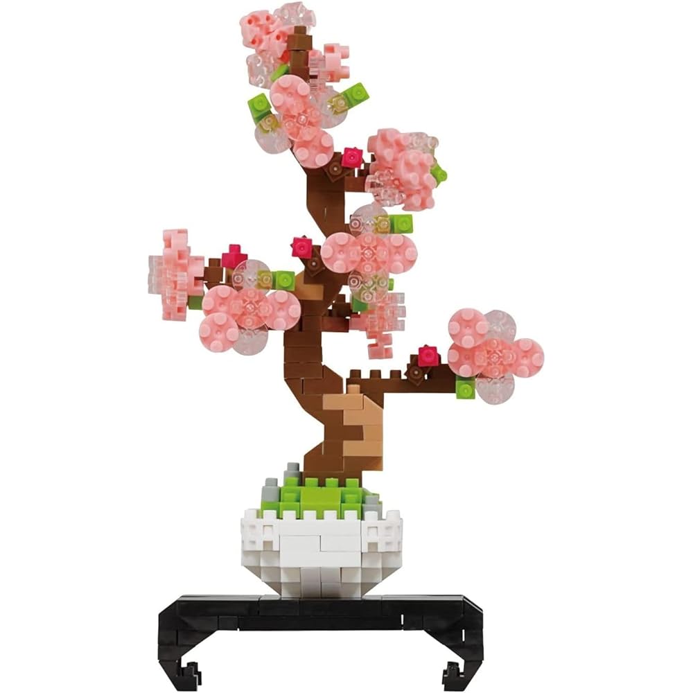 Kawada Nano Block Bonsai Cherry Blossom Set Building Toy 225 Pieces