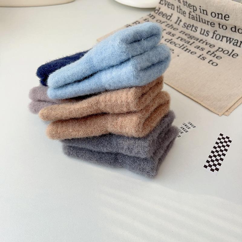 2-6Y Children's Warm Gloves Autumn Winter Cold Proof Thickened for Boys and Girls Kindergarten Children Five Fingers Gloves