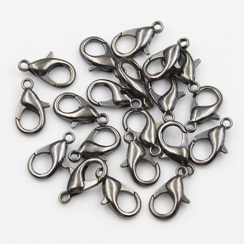 50Pcs 16Mm 14Mm 12Mm 10Mm Bronze Silver Color Kc Gold Color Plated Fashion Alloy Lobster Clasp Hooks Diy For Necklace Bracelet
