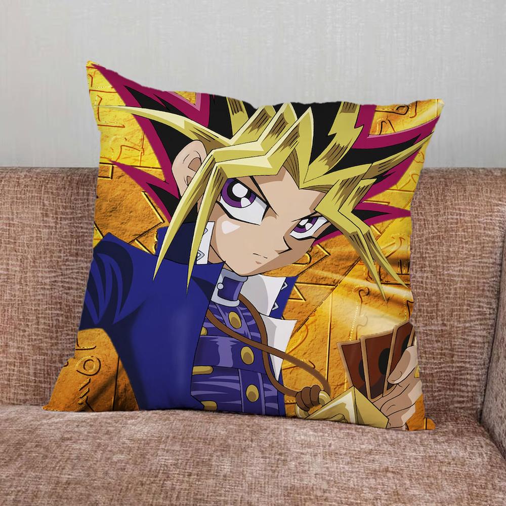 Anime Cool Yu Gi Oh Card Pillow Case For Home Bedroom Car Office Decoration Living Room Sofa Cushion Cover Suitable