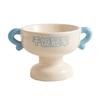 Elevated Cat Food Water Bowl Large Capacity High Feet Ceramic Pet Bowl Non-Slip Base Stable Pet Food Basin Pet Supplies