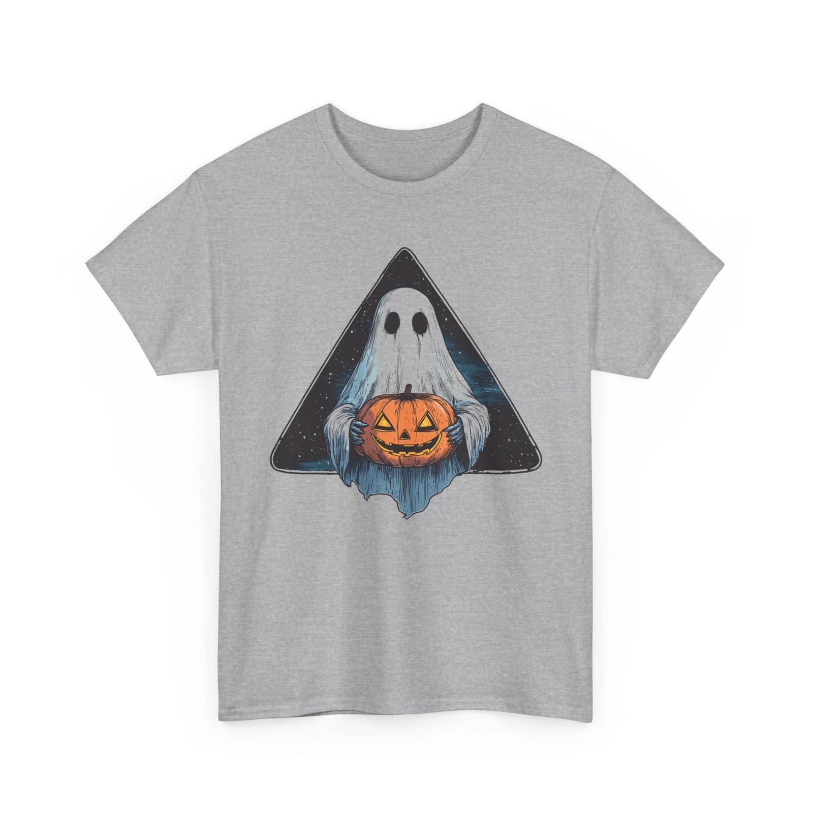 Spooky Ghost Face T-Shirt | Haunted Spirit Tee | Paranormal Halloween Shirt S