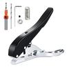 Hole Punch 8mm/10mm Heavy Duty Paper Hole Punch Set with Countersink Drill Hole Puncher Single Hand Held Long Hole