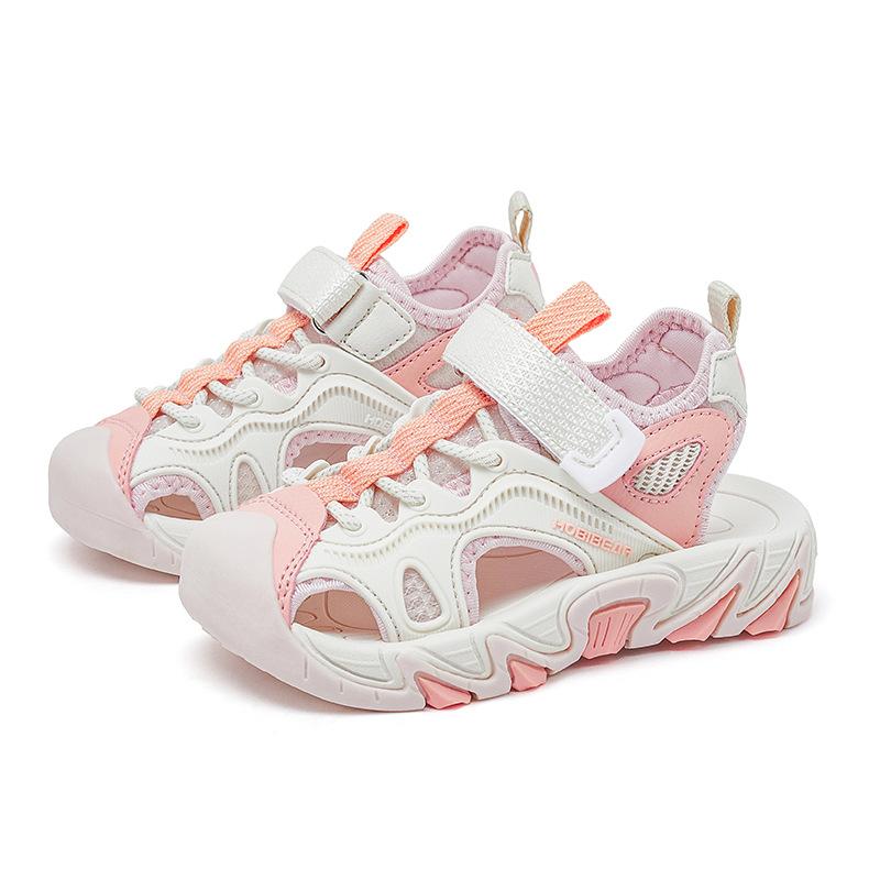 Kids Closed Toe Sandals Boys Girls Hollow Out Hook And Loop Casual Beach Shoes Summer Water Sports Shoes For Children Outdoor