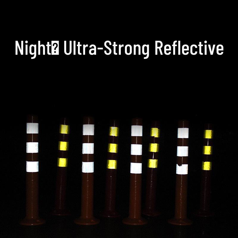 Reflective Elastic Road Barrier Post - Anti-Collision, Detachable, 80cm