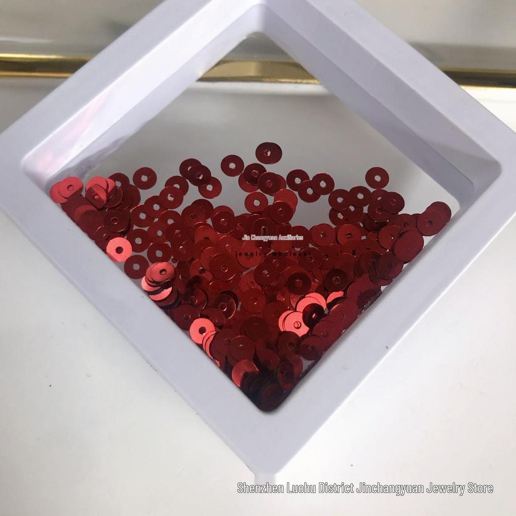 4mm mittelloch bunte Pailletten für DIY-Bastelarbeiten und Bekleidungszubehör