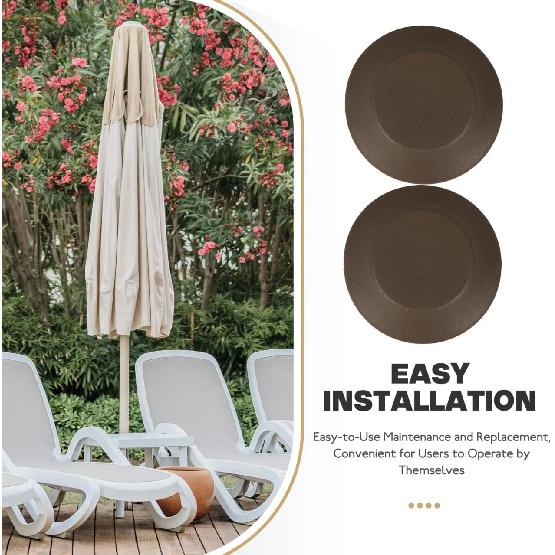 Cabilock Запасной колпачок для ручки зонта-трости 2 шт. Верхний колпачок для пляжного зонта Легкая установка Защита от царапин Дизайн для защиты от дождя или солнца