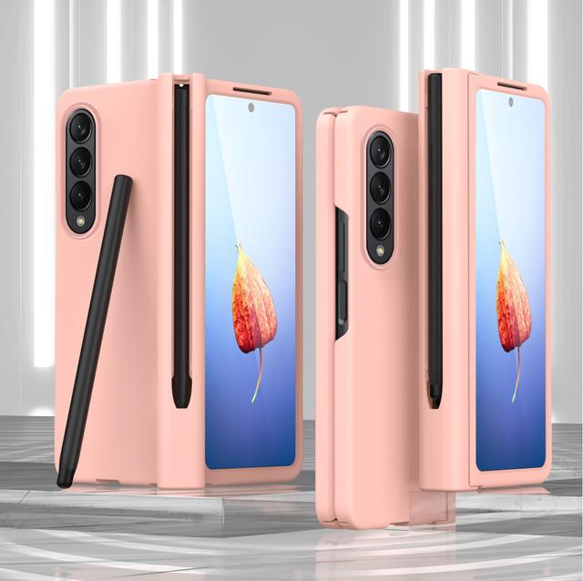Full Body Glass Film Phone Case For Samsung Galaxy Z Fold4 5g Fold 4 Fold3 Fold2 Fold 3 2 Zfold4 S Pen Holder Folding Cover