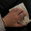 Anxiety Ring with Beads Movable Runner Fidget Ring to Relieve Anxiety Jewelry Unisex Adjustable Rotating Worry Ring