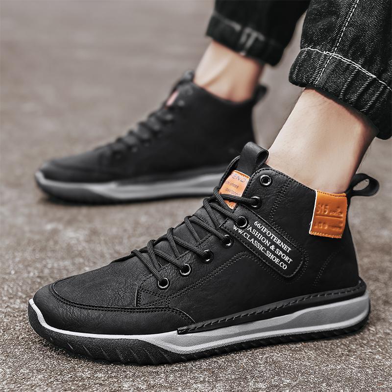 Кожаные мужские кроссовки — фото 3