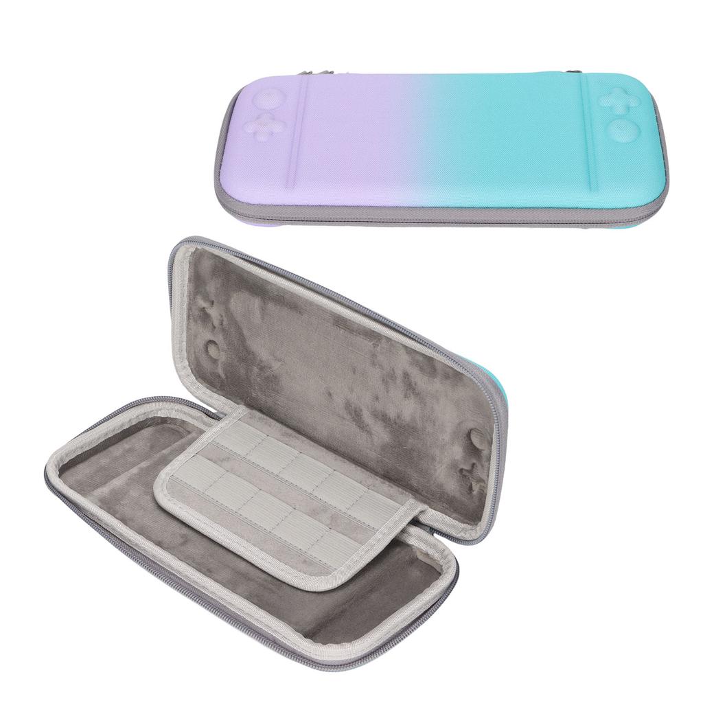 Game Console Storage Bag Shock Proof Gradient Color Handheld Gamepad Protection Bag with Accessories for N Switch