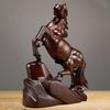 Holzpferd Figur Kleines Pferd Jahr Tierkreiszeichen Statue 2026 Chinesisches Neues Jahr Skulptur Feng Shui Büro