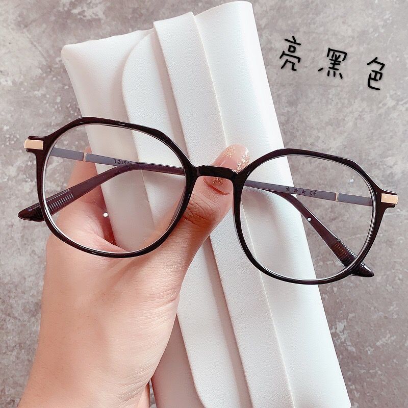 

2053 Нестандартная оправа очков Полигональная анти-синий свет Обычные легкие очки Очки для близорукости Готовый продукт empty shelf (without lenses)