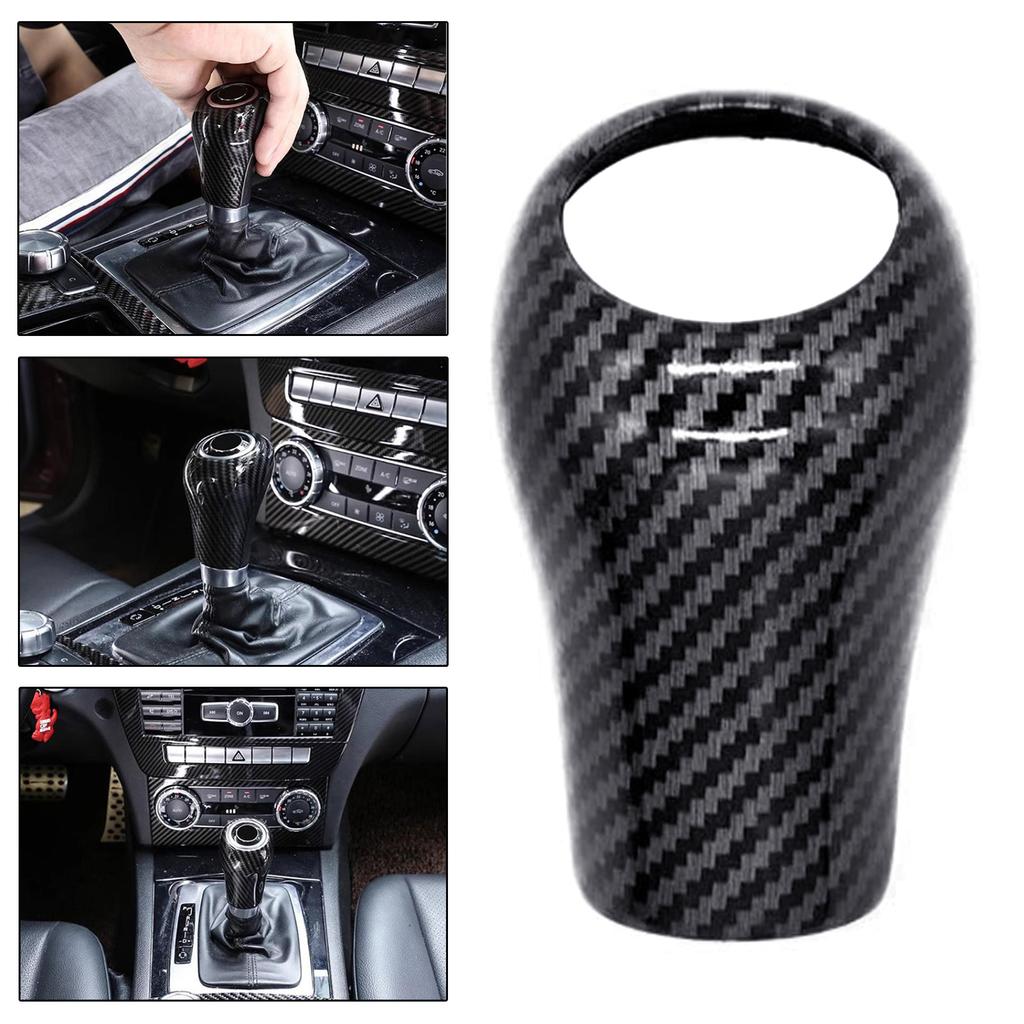 Stylish Gear Shifts Knob Cover with Carbon Fiber Design not Fading & Waterproof Gear Knob Cover Easy to Use for GLK