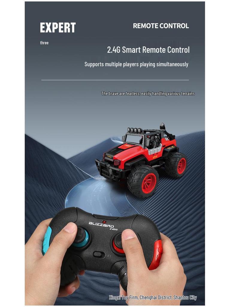 Super Large Off-Road RC Car - Durable Rear-Wheel Drive, Climbing & Drifting Toy for Boys