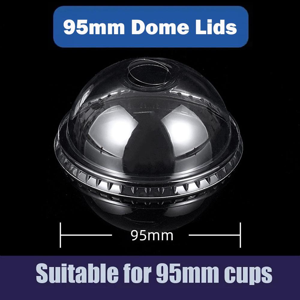 

95мм Стакан и крышки Пластиковый одноразовый стакан Высококачественный стакан для мороженого Dome Lids