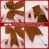 Reusable Fabric Bows 2Pcs Christmas Tree Bow Decors, Velvet Holiday Wreath Hanging Ornament Handmade Decor for Home, Festive Garland Wedding Backdrop