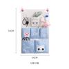 3/7 Pockets Wall Hanging Storage Bag Cute Hanging Bag Wall-mounted Door Rear Wall Shelf Wall Hanging Bag Small Cloth Bag Sundries Storage Bag