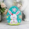 Metal Egg Shaped Tinplate Box Dust-proof Rabbit Iron Case Tinplate Storage Case  Cosmetic