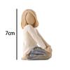 Nordic Style Figure Nativity Scene Wood Sculptures Family Ornament Family Resin Figurine Crafts Wedding Gift for Home Decoration