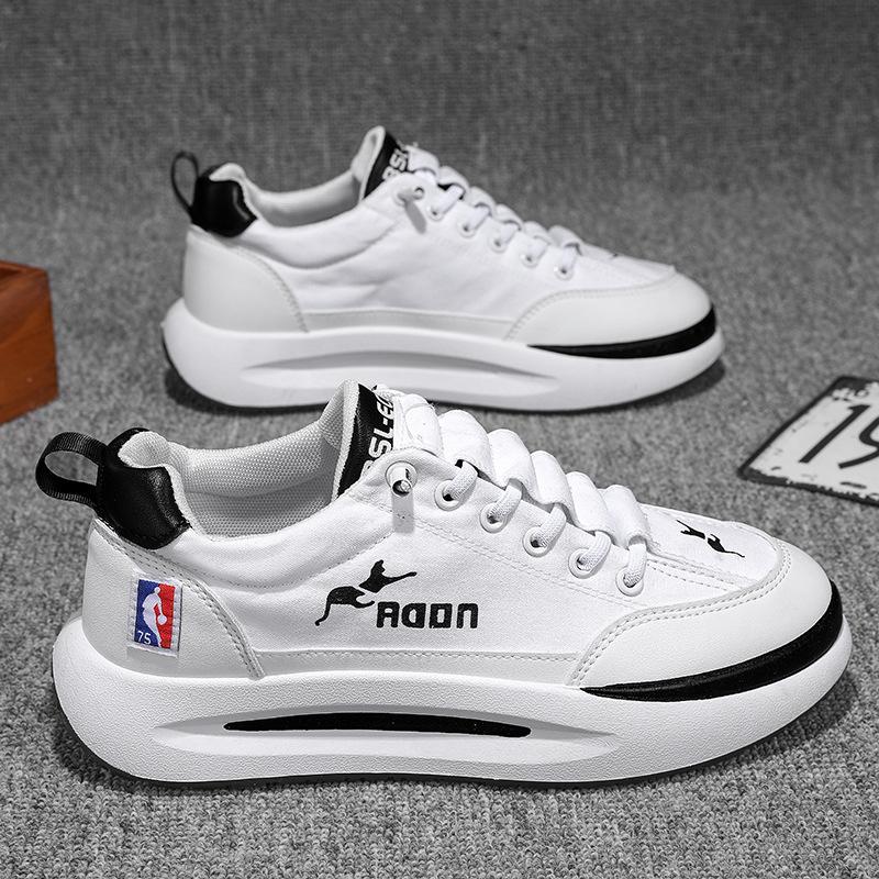 

Мужская обувь 2025 года, новая весна, мужские спортивные кроссовки, универсальная трендовая платформа, повседневная, маленький белый папа, модная обувь для мужчин 39