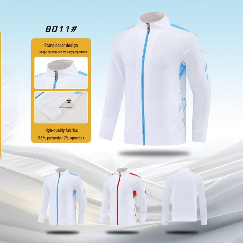Unisex National Style Breathable Sports Suit: Jacket & Long Pants for Ping Pong, Badminton, Tennis, Award Ceremonies, or Coaching