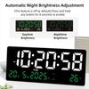 Time/Date/Week/Temp Display Digital Wall Clock 12/24H Electronic Table Clock  Living Room