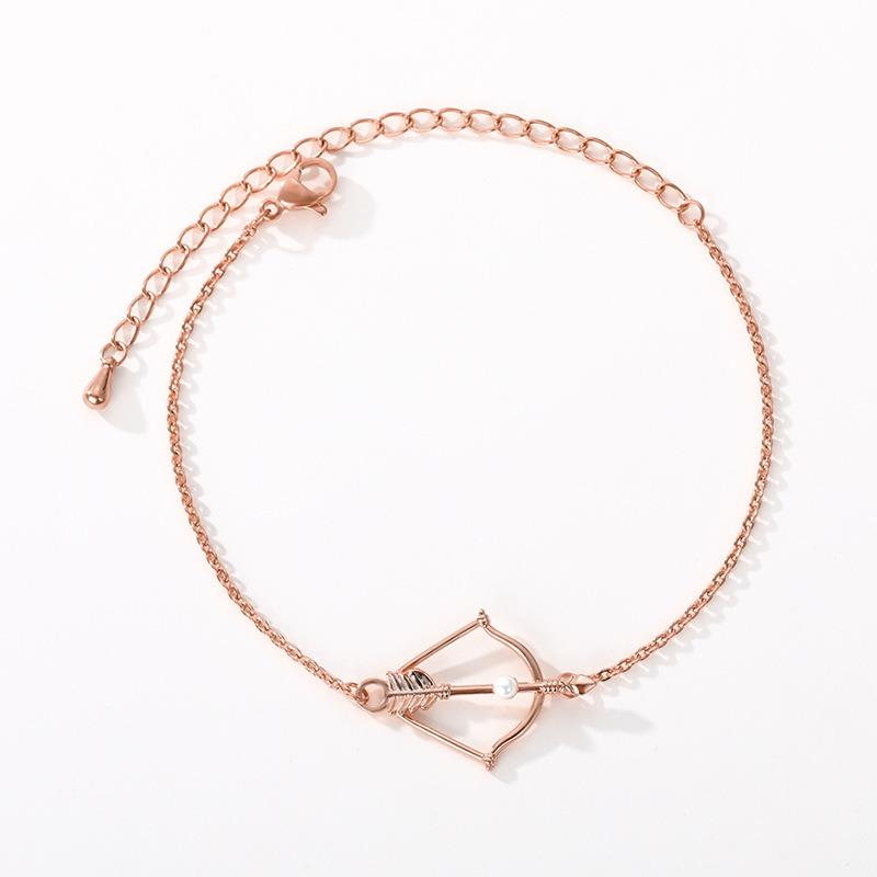 

Hot Sale Cupid s Arrow Bracelet Women s Fashion Simple Couple Love Bracelet Gift розового золота