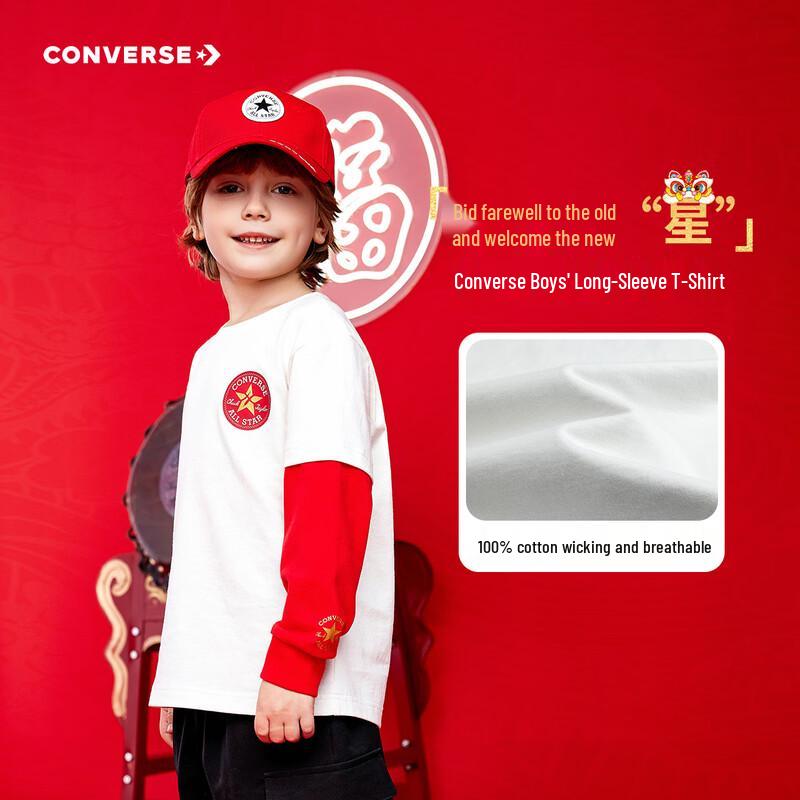 Converse Boys  2025 Pure Cotton Long-Sleeve T-Shirt 160 /76