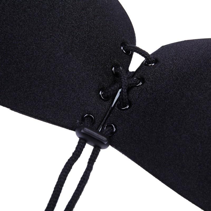 Women Seamless Backless Silicone Push Up Strapless Invisible Bra