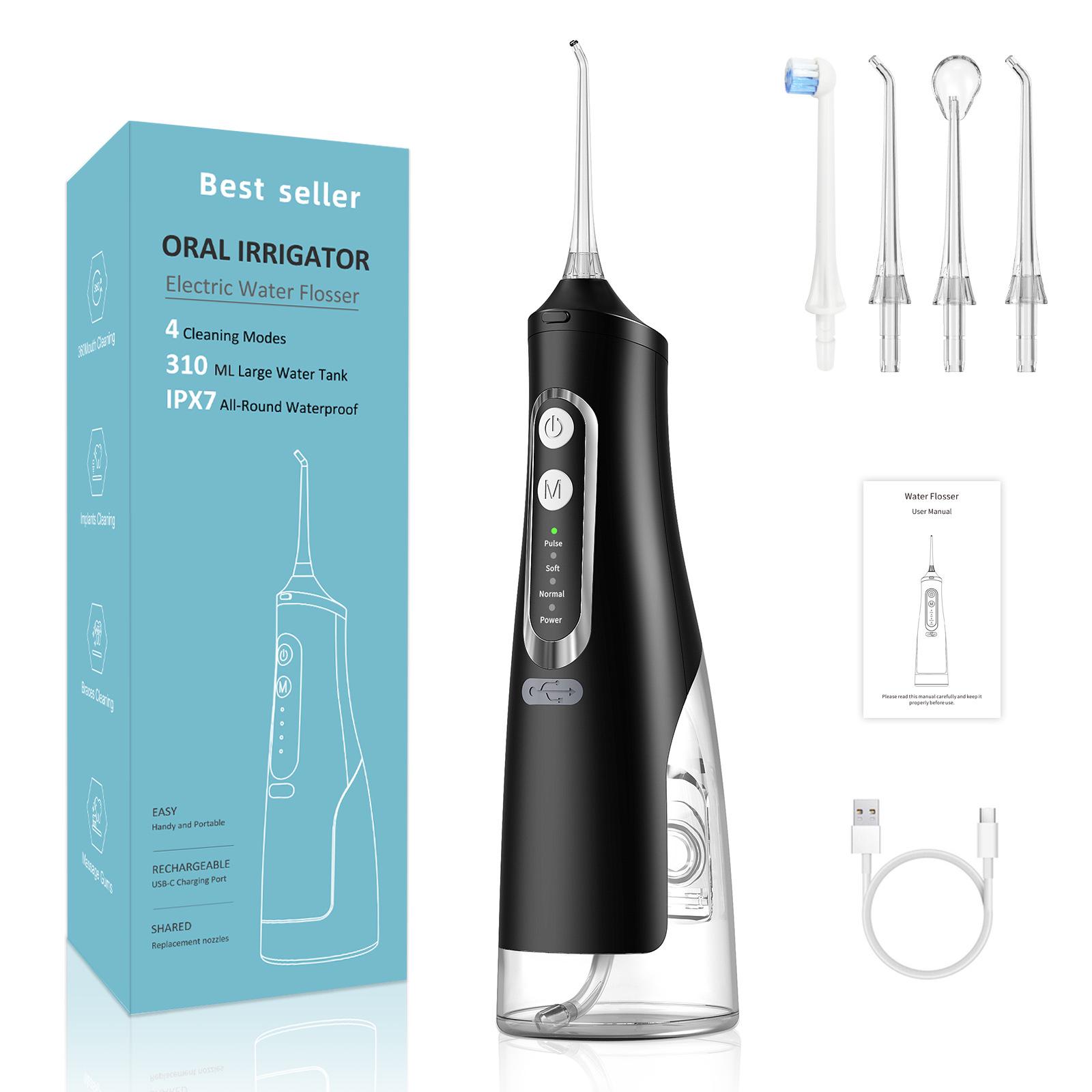 Portable Electric Water Flosser for Tartar Removal - Home Dental Cleaner