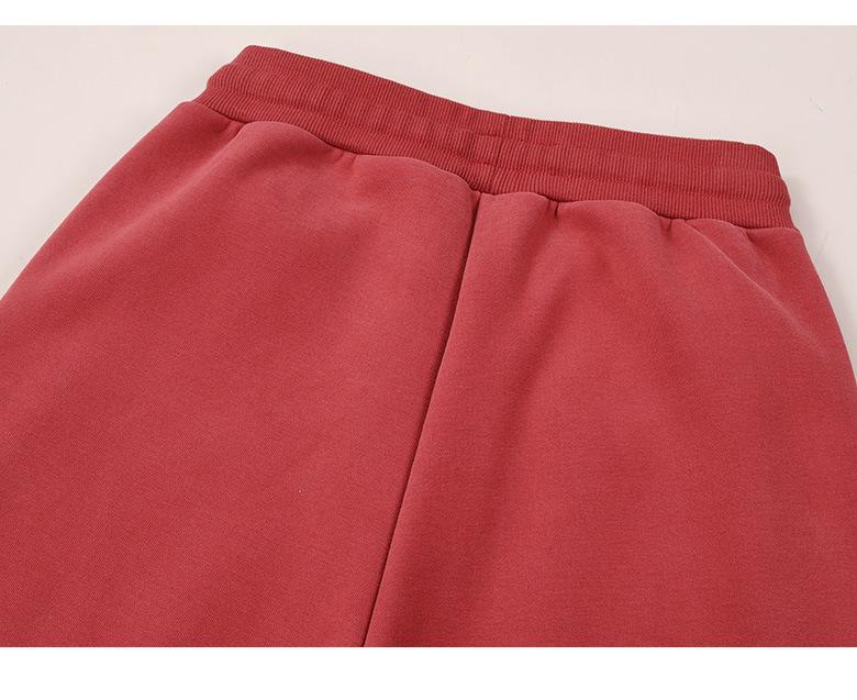 2025 Stylish Simple Nine-Point Fleece-Lined Loose Pants for Petite Women