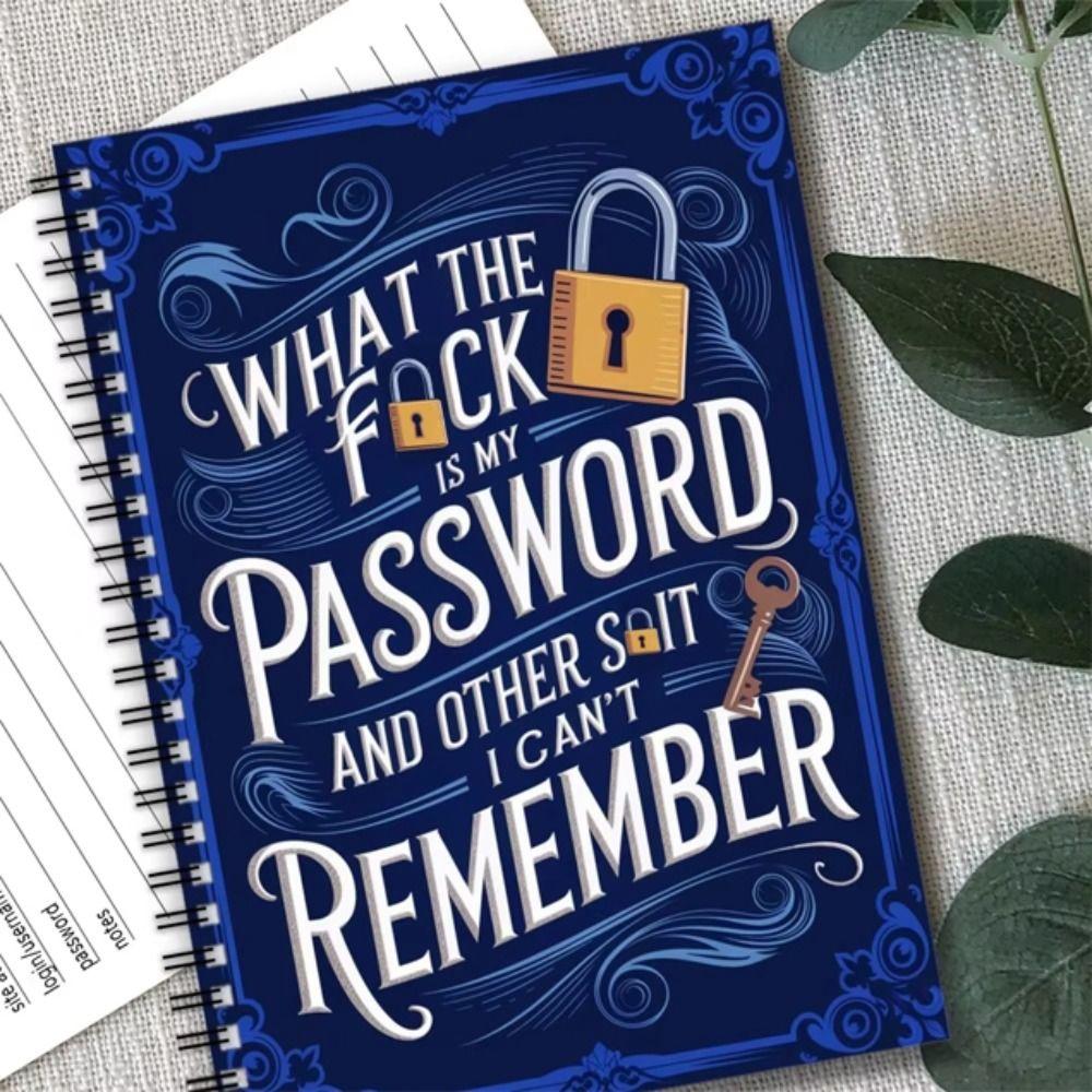 Gold Key Design Spiral Password Notebook To Do List Diary Notebook Fun Memo Notepad Home