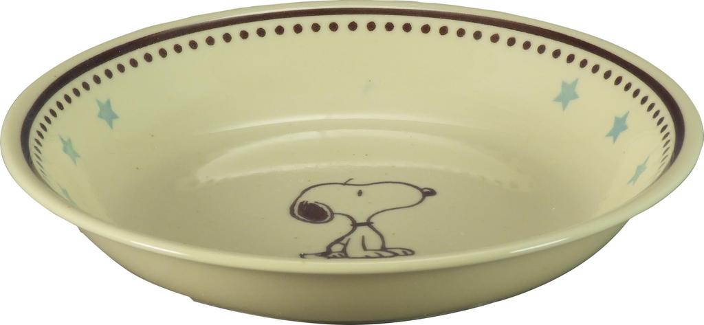 PEANUTS Snoopy Pasta Plates of Curry Diameter x 4cm Microwave and Dishwasher Safe Mino Yamaka Made in (Set 3), Plates, 21.5cm Depth, (Vintage Series),