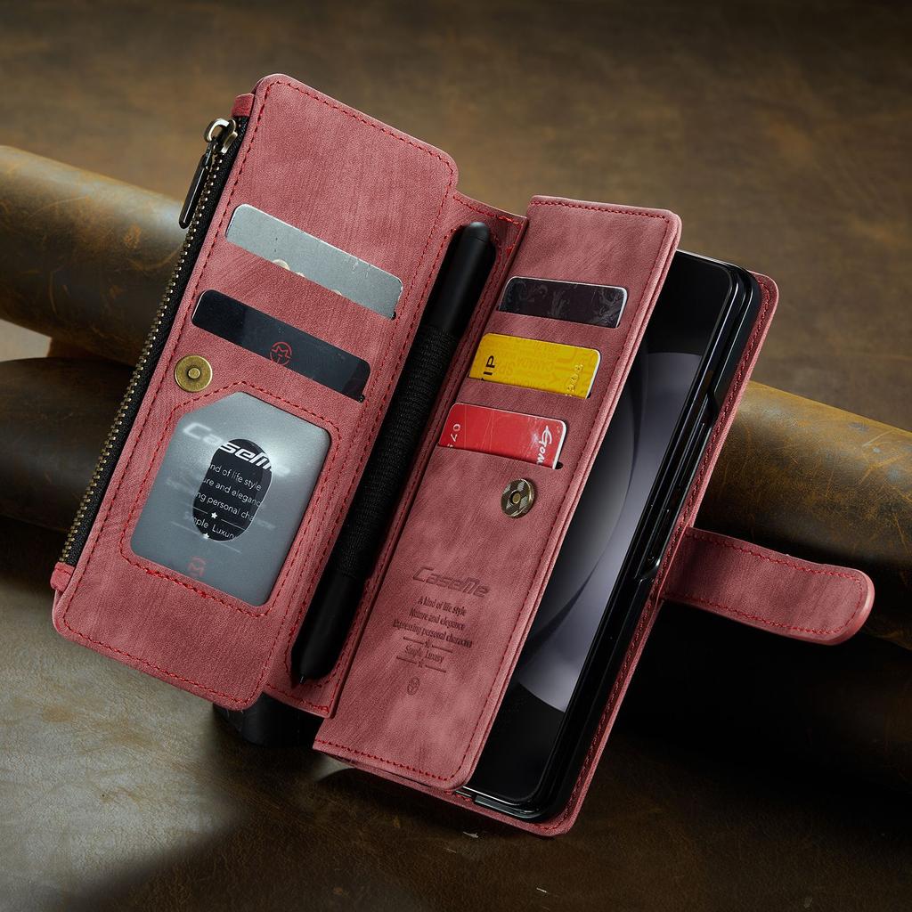 Suitable for Samsung Z Fold5 phone case, S23FE multifunctional card slot phone leather case, A34 flip cover protective case