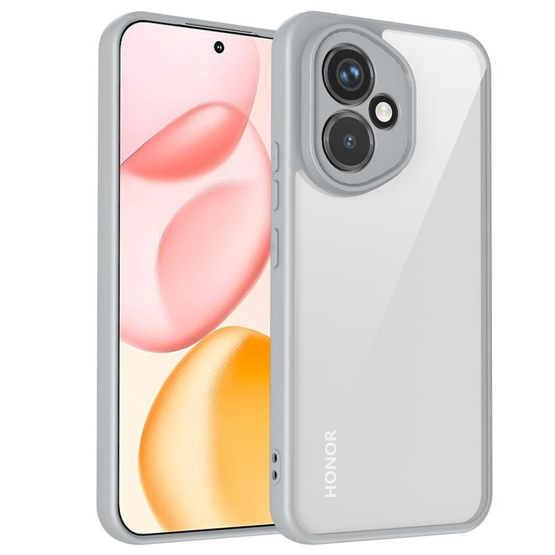 

Honor 400 5G DNY NX9 Case Plating Silicone Bumper Shockproof Clear Back Cover Hard Matte Phone Case for Honor 400 Honor400 2025 Pc + tpu&Honor 400 (Global) серый