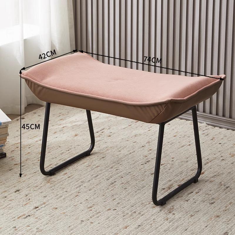 Foldable Multi-Color Footstool, Modern Entryway & Office Ottoman for Shoe Changing &Nap Support, Compact Space-Saving Home Decor