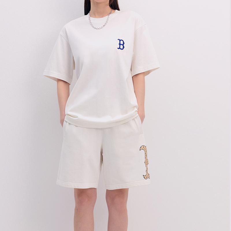 New MLB Boston Red Sox Casual Shorts Unisex Cream 3ASPM0143-43CRS