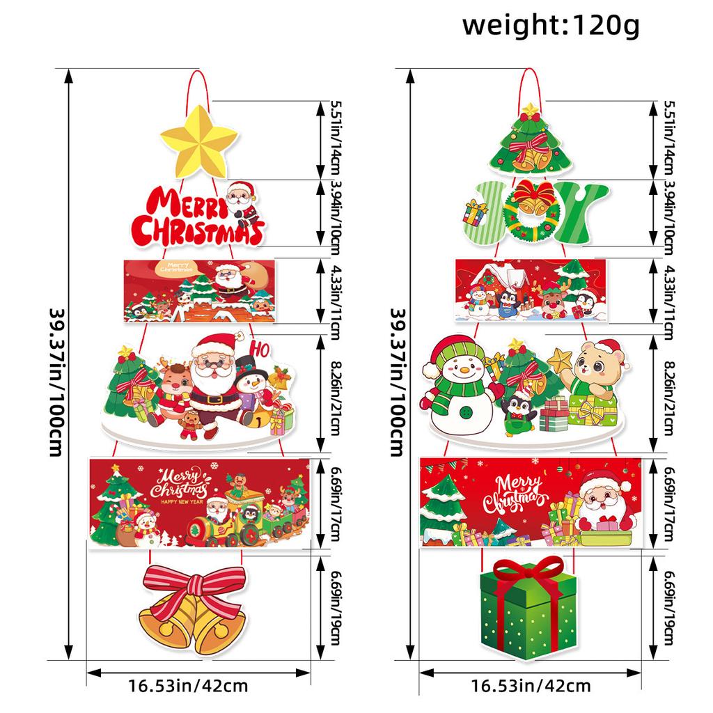 Christmas Door Hanging/Holiday Decoration Couplets Santa Claus Snowman Door Curtain Hanging Decorations Party Supplies, Suitable for Birty,
