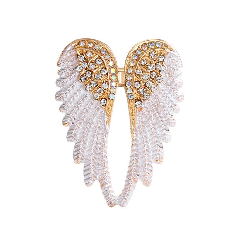 New Drip Oil Diamond Angel Wings Wings Brooch Brooch White Trend Fashion Accessories Pin