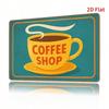 Vintage Coffee Shop Metal Tin Sign Retro 8x12 Inch Flat Wall Art Cafe Bar Restaurant Garage Home Decor Rustproof