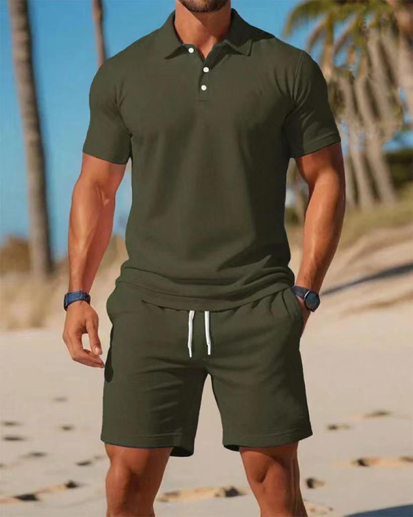 2026 Summer Collection: High-Quality Versatile Trendy Short Sleeve Polo Shirt & Shorts Set - Casual Fashion